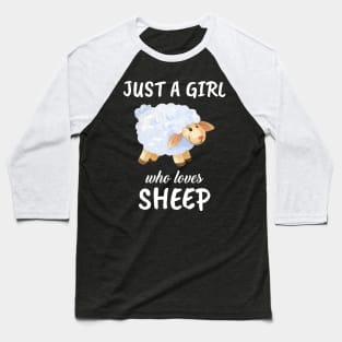 Just A Girl Who Loves Sheep Baseball T-Shirt